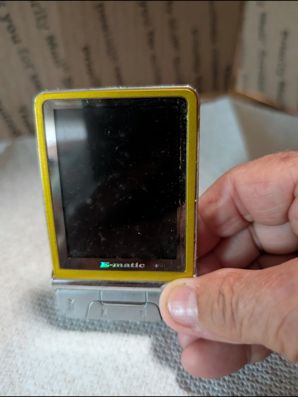 Yellow Framed Portable Digital Media Player MP3
